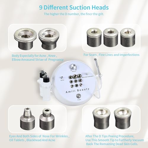 Diamond Microdermabrasion Machine for Women, 2 in 1 Professional Dermabrasion Facial Tool for Salons and Home Use, Creative Gift for Women Men