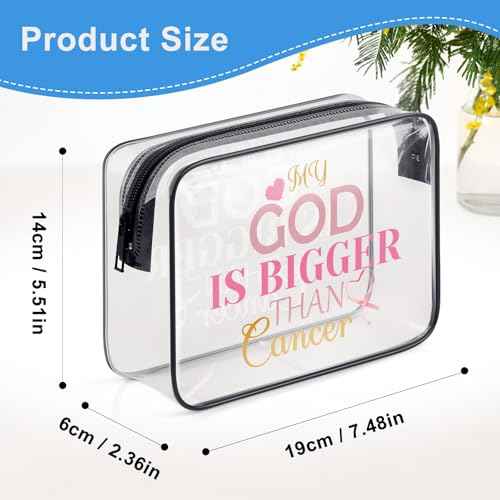 Breast Cancer Survivor Gift Breast Cancer Gifts for Woman Makeup Bag Get Well Soon Gifts Cancer Awareness Gifts Inspirational Chemo Gifts for Cancer Patients Friend Family Zipper Cosmetic Toiletry Bag