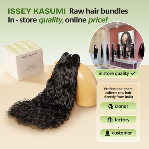 Raw Indian Human Hair Single Bundle,Triple Lifespan Than Regular Virgin Hair,In-Store Quality,Online Price! 100% Raw Indian Hair Bundles Water Wave Raw Hair Bundles 16 Inch