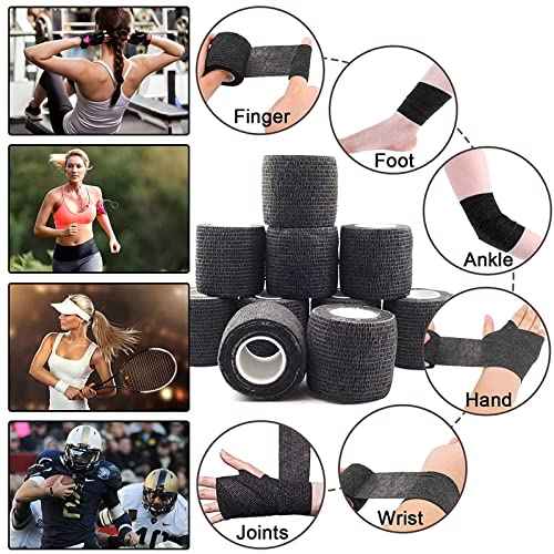SOTICA Tattoo Grip Tape - 16PCS Tattoo Grip Cover Wrap Grip Tape Disposable Elastic Grip Tattoo Self-Adherent Tape (2¡± x 5 Yards)