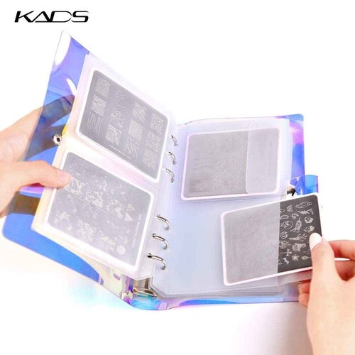 KADS 11pcs Nail Stamp Plates Set 10 Plates Christmas Snowflakes Cute Animals+ 1 Laser Symphony Storage Bag Christmas Nails Art Stamping Plate Set Leaves Flowers Animal Nail Plate Template Image Plate