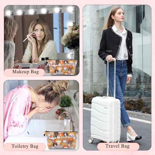 Travel Makeup Bag, Portable Cosmetic Bag, Makeup Organizer, Make Up Bag Travel Toiletry Bag Cosmetic Bags Organizer, Gifts for Women friends Teacher Mom Birthday Gifts (NR9724)