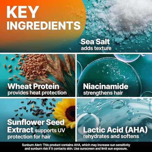 Sea Salt Spray ? Wave Activator & Texture Spray for Hair Volume ? Texturizing Hair Mist & Curl Refresher for Men & Women ? Travel Size Hairspray Extra Hold Volumizer & Strong Holding for Styling
