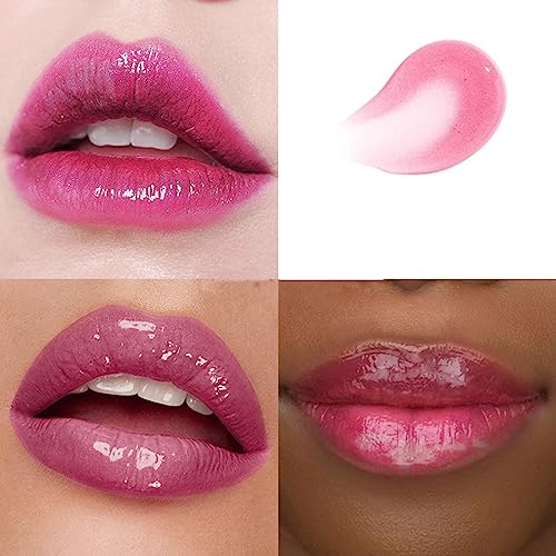 Color Changing Lip Gloss Lip Oil Tinted,Magic PH Color Change Lip Stain Lip Balm,Long Lasting Nourishing Non-Stick Lipgloss for Women