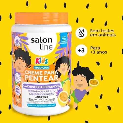 Salon Line Cachinhos Hidratados Conditioner Kids Hydrated Passion Fruit Cream 1kg