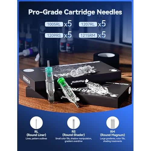 Phomemo Wireless Tattoo Gun Kit, Tattoo Machine Kit with Tattoo Power Supply, Tattoo Kit for Beginners Complete Set, Tattoo Pen Machine Kit with 20 Tattoo Cartridge Needles