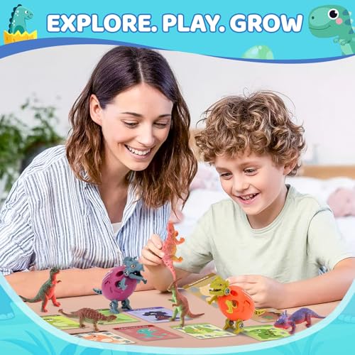 Bath Bombs for Kids with Surprise Toys Inside - 16 Pack Organic Dinosaur Bath Bombs Gift Set, Dinosaur Toys for Kid 3 4 5 6 7 8 9 Years, Bubble Bath Toys, Christmas Gifts, Stocking Stuffers for Kids