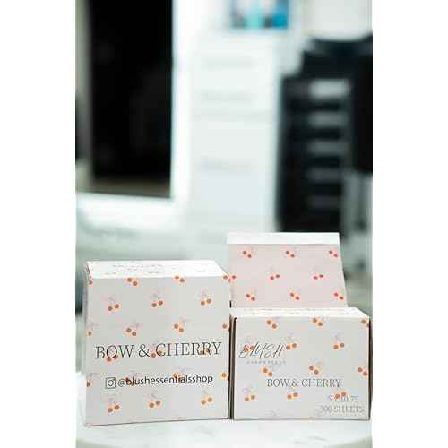 Bow&Cherry Design Hair Foils - Salon Foils for Coloring - Aluminum Foil Sheets for Hair - 5"x10.75" - 500 Sheets - Professional Hair Foils for Highlighting and Salon Use