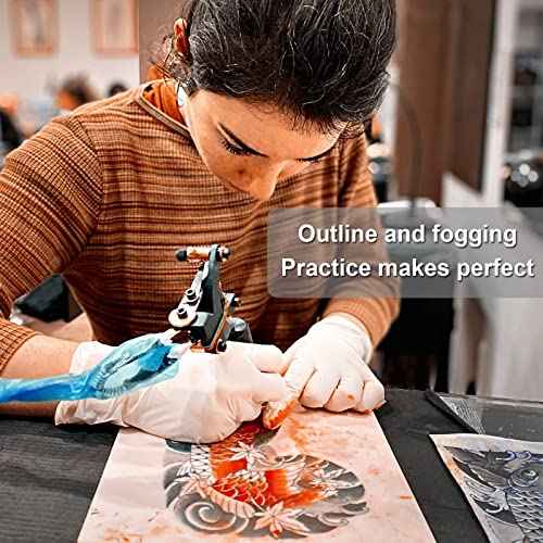 Tattoo Practice Skins 3MM with Transfer Paper - Autdor 25Pcs Thick Fake Skin and Stencil Paper Kit Includes 20Pcs Tattoo Papers and 5Pcs Double Sided Blank Tattoos Skin Practice 3mm