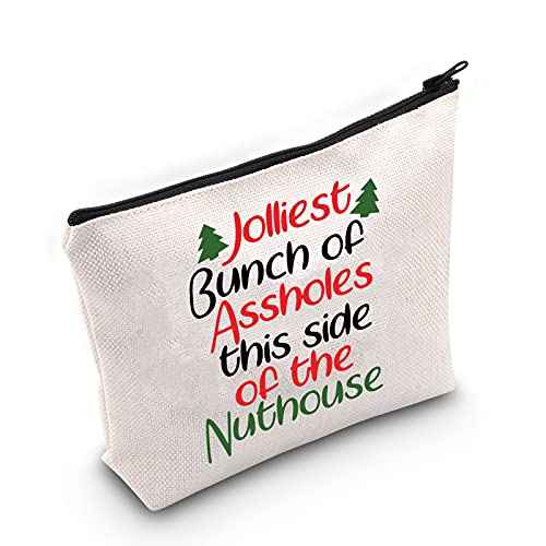LEVLO Christmas Movie Gifts Jolliest Bunch of Assholes This Side of The Nuthouse Makeup Bags National Lampoons Bags (Jolliest Bunch)
