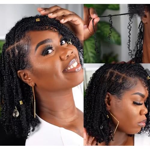Afro Kinky Bulk Human Hair Extensions 100% Unprocessed Brazilian Virgin Micro Kinky Curly Braids Hair Braids Double Drawn Full End Bulk Hair 20 Inch 100g - Black