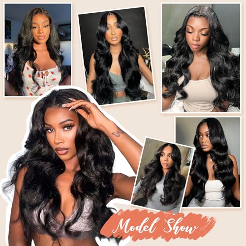 26 Inch Body Wave Lace Front Wigs Human Hair 13x4 Transparent HD Lace Frontal Wigs 200% Density Wigs Human Hair Pre Plucked With Natural Hairline Baby Hair Wigs For Women