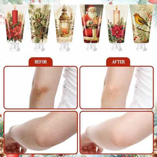 72 Pcs Christmas Lotion Bulk Gift Set, Travel Size Christmas Mini Body Lotion Bulk, Retro Moisturizing Body Cream for Women Homeless Birthday Xmas Gift Stocking Stuffer