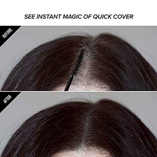 RED by KISS Quick Cover Root Touch Up Rescue (Natural Dark Brown 2 Pack), Mascara Natural Water-Resistant Temporary Gray Concealer Cover Up Brush for Hair Mustache & Beard, Formulated with Jojoba Oil