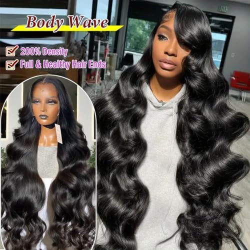 Body Wave Lace Front Wigs Human Hair 200% Density Glueless HD Transparent 13¡¿4 Lace Frontal Wigs Human Hair Brazilian Virgin Wig for Black Women Pre Plucked