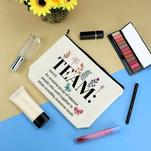 Team Appreciation Gifts Makeup Bag for Women Boss Leader Thank You Gift for Employee Colleague Coworker Inspirational Gifts Cosmetic Bags Birthday Bosses' Day Gift for Social Worker Teacher Nurse