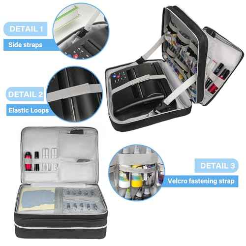 Tattoo Travel Case for Equipment and Supplies,Black,Bag Only