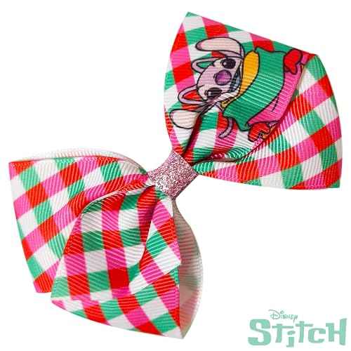 Luv Her Lilo & Stitch Licensed Girls Hair Bows - Hair Accessories Gift Set - 7 Pcs 4 Inch Bundle - Stitch Christmas Hair Clips for Girls - Alligator Clip - Ages 3+