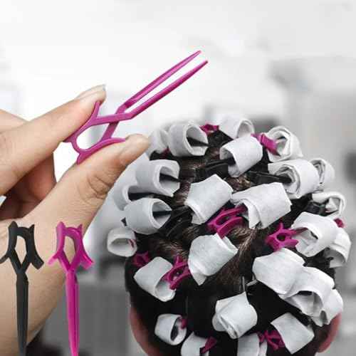 40pcs Hair Rollers Self-Adhesive Air Bangs Curling Roller Hair Clips DIY Hair Curling Clip Accessories Perm Tools,Suitable for salon use, multifunctional hair clip£¬Nail Polish Protector for Fingers