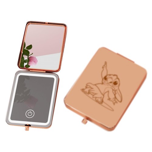 Vanity Mirror with Lights 3x Magnifying,Makeup Mirror with Lights, LED Compact Travel Mirrors for Pocket,Purse, Double-Sided Foldable Handheld, Mini Makeup Vanity Desk Bathroom, Gifts for Women