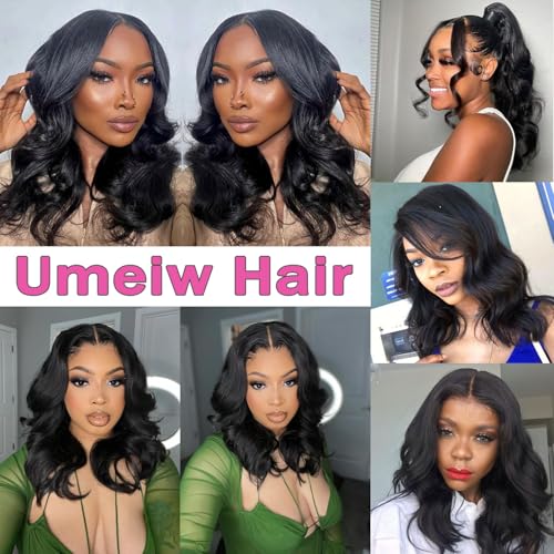360 Body Wave Full Lace Front Wigs Human Hair Pre Plucked With Baby Hair 200 Density 360 HD Transparent Lace Front Wigs For Black Women Natural Color 16 inch