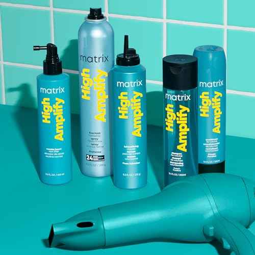Matrix High Amplify Foam Volumizer Full Bodifying Mousse - Lightweight Lasting Volume, Thickening & Conditioning Shine, For Fine and Limp Hair, Salon Hair Styling, 8.3 Oz