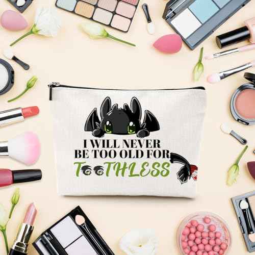 Dragon Anime Cosmetic Make up Bag Dragon Lover Gift Makeup Zipper Pouch Bag Anime Characters Lover Gift