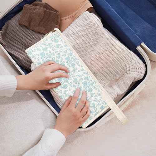 Quilted Travel Case Compatible with Dyson Airwrap & Shark Flexstyle, Cotton Floral Carrying Storage Bag for Dyson Hair Dryer and Attachments, Cute Portable Organizer with Handle