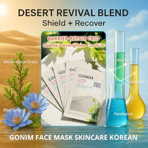 GONIM Face Mask Korean Skin Care with Hyaluronic Acid Serum & Collagen Activation, Face Masks Skincare with Vitamin C, Moisturizing Sheet Mask for All Skin,Korean Face Mask Travel Essentials 20 Sheets