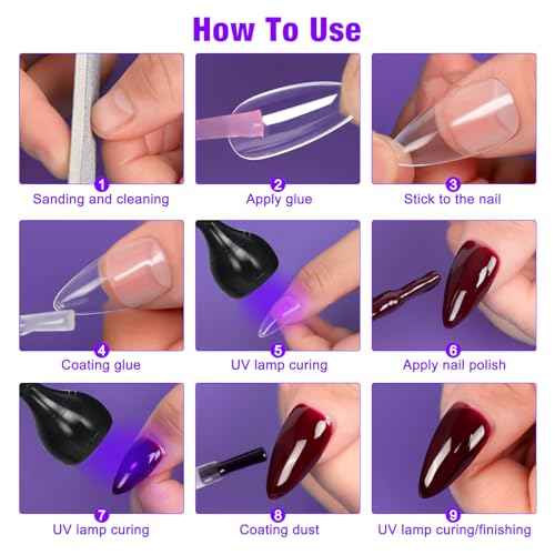 AORAEM Nail Lamp LED Nail Manicure Dryer Curing Light with Black Gooseneck and Clamp for Gel Nails