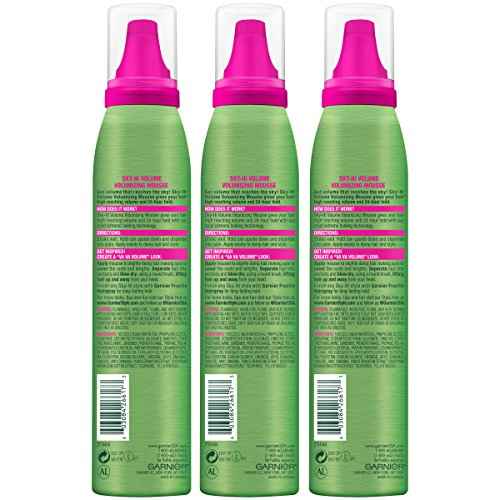 Garnier Fructis Style Sky-Hi Volume Mousse, Extreme Hold, 6.4 Oz, 3 Count (Packaging May Vary)