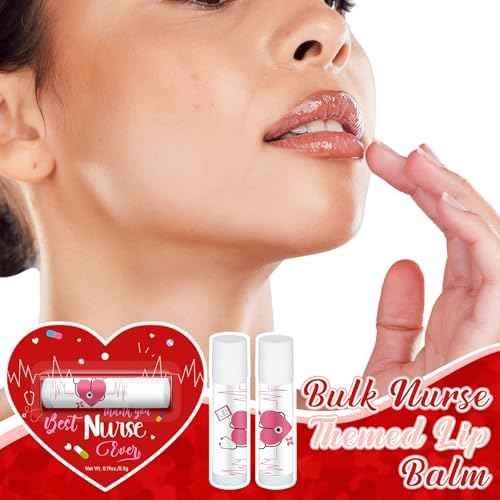 60 Pack Christmas Nurses Appreciation Gifts Bulk Nurses Lip Balms Hospital Staff Team Appreciation Thank You Gifts Christmas Stocking Stuffers Party Favors for Coworkers Midwife Women Presents