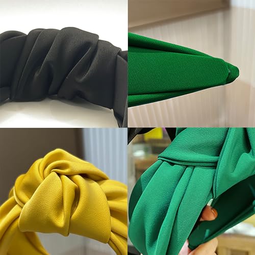 Women Satin Knot Headbands and Cross Knot Hair Bands Fashionable Nonslip Headbands for Women Outdoor Wear