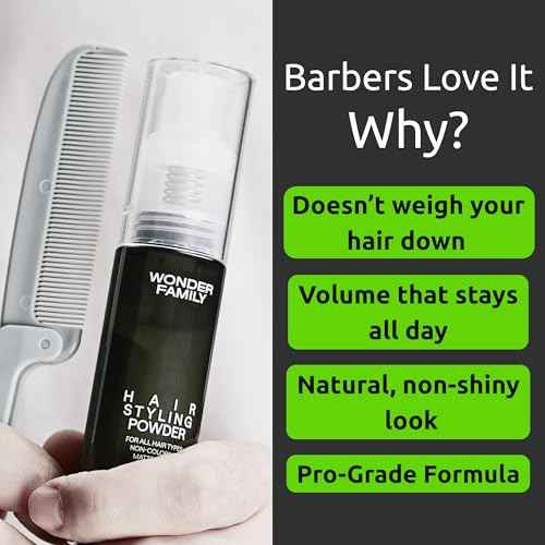 Hair Styling Powder ? Based Texture Powder Volumizer for Men & Women ? Lightweight Hair Dust for Hairline Lift & Matte Finish ? Texturizing Volume Play Level Enhancer, Non-Greasy Finishing Grip Dust