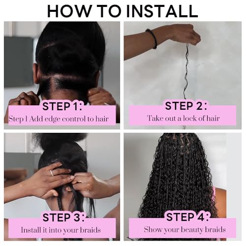 Boho Human Hair for Braiding #4/27/30 100% Brazilian Human Braiding Hair 100G Deep Wave Braiding Human Hair for Boho Braids 18 Inch