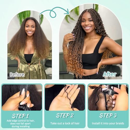 Human Braiding Hair for Boho Braids T30 150g 6 Bundles/Pack 18 Inch Deep Wave Bulk Human Hair for Braiding Virgin Ombre Braiding Hair Extensions Wet And Wavy Human Boho Braiding Hair Bundles