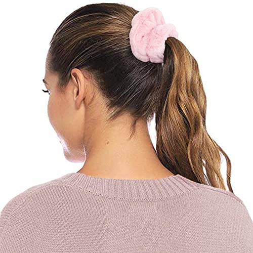 BETITETO Furry Hair Scrunchies Fluffy Bobbles Hair Elastic Ponytail Holder Soft for Women Girls, Pack of 9 (Multicolored Fluffy)