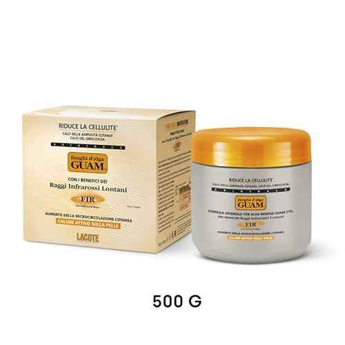 GUAM Anti-cellulite Infrared Body Wrap, Hot Seaweed Body Wraps for Cellulite, Original Formula with FIR, Professional Cellulite Removal Treatment, Skin Tightening Body Mud, 1.1LB