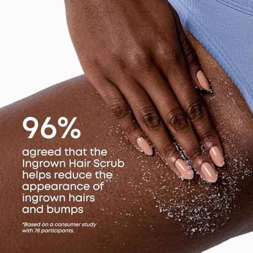 Bushbalm Ingrown Hair Exfoliating Scrub ? Pre-Shave Sugar Scrub for Ingrown Hairs, Razor Bumps & Dry Skin ? Gently Buffs & Soothes Sensitive Skin ? Nude, 236ml