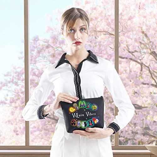 GJTIM Villains Inspired Gift Villain Lover Gift Villain Vibes Makeup Bag With Zipper Halloween Evil Cosmetic Bag Villain Witch Survival Kit (Villain Vibes Bag)
