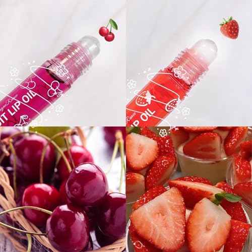 Roll On Lip Gloss for Teen, Fruity Flavors Moisturizing Lip Stain,Kids Lip care,Non Toxic,riendly, Party Gift