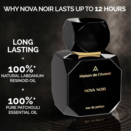 Maison de l'Avenir Nova Noir ? ELIXIR COLLECTION | Oriental Woody Fragrance | Unisex Cologne & Perfume | Natural & Essential Oils | Eau de Parfum (48 Hours) | Made in UAE | 100ml / 3.4 fl. oz.