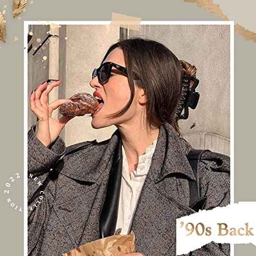 5.5¡± Large Hair Claw Clips, Big Hair Clips Enough to Hold Your Hair, Hair Clips for Women Thick Hair (Shiny-4pcs)