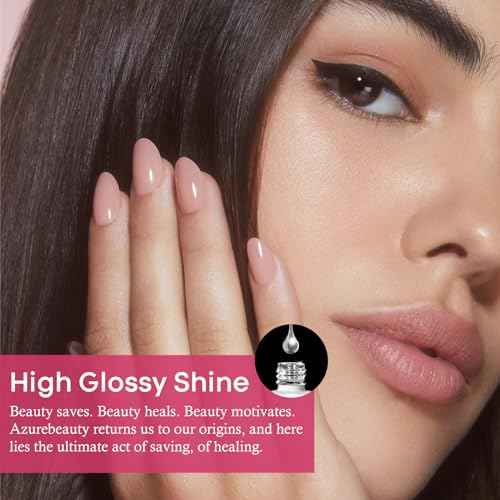 AZUREBEAUTY Dip Powder Set 6 Pcs Translucent Nude Pink Sheer Color, Natural Clear Dipping Powder Milky Jelly Effect French Nail Art Starter Manicure Salon DIY at Home