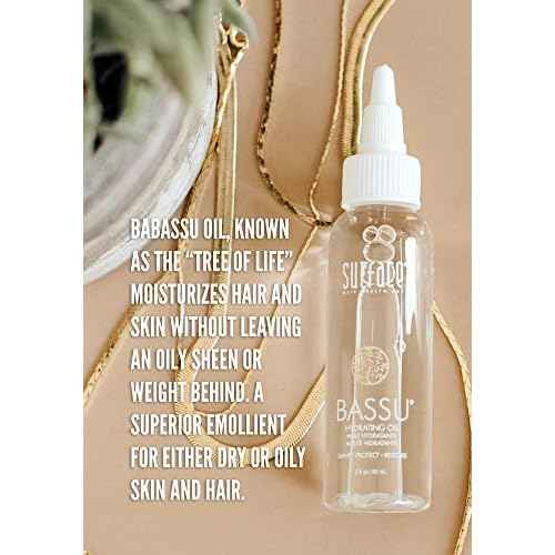 Surface Hair - Bassu Hydrating Oil - Hair Oil with Flax Seed, and Aloe Vera, Moisturize and Hydrate Repair Damaged Hair, Color Safe, 2 Fl Oz