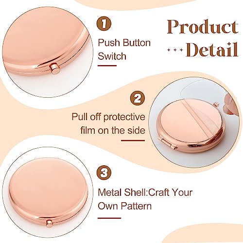 Dandat 25 Set Pocket Inspirational Compact Mirrors Bulk for Women Sometimes You Forget That You're Beautiful Magnifying Mirror Thank You Gifts Christmas Sisterhood Gifts for Women Girls Friends