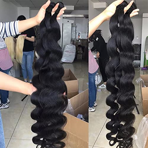 32 Inch Human Hair Bundles Body Wave 1 Bundle 12A Unprocessed Brazilian Virgin Human Hair Body Wave Bundles 100G Natural Black Hair Extensions