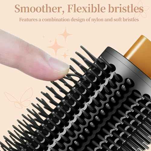 Upgraded Round Volumizing Brush for Dyson Airwrap, Round Brush Attachment Compatible with Airwrap HS01/05/08, Flexible Bristles for Root Lift Volume Frizz Control Styling Volumizing