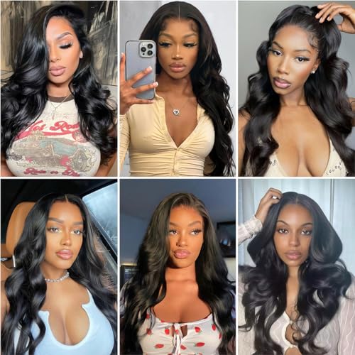 Body Wave Bundles (20 20 20 Inch) 12A Brazilian Human Hair body Wave 3 Bundles 100% Unprocessed Brazilian Virgin Hair Natural Black Weave Hair Extensions
