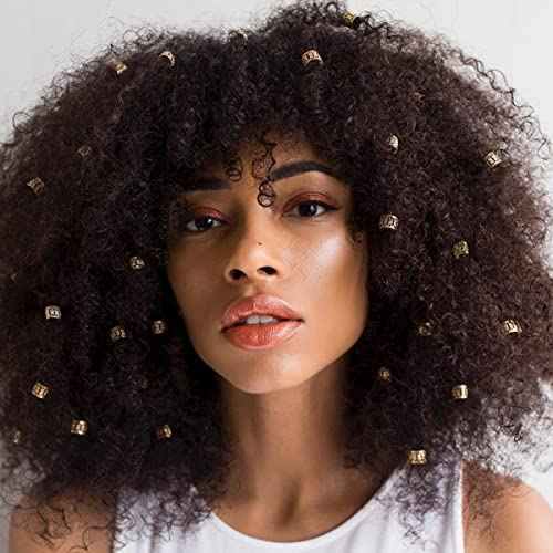 100 PCS Gold Dreadlock Locs Accessories for Hair, Hair Jewelry for Braids Hair Rings for Women and Girls, Adjustable Cuffs Braiding Hair Rings Decoration
